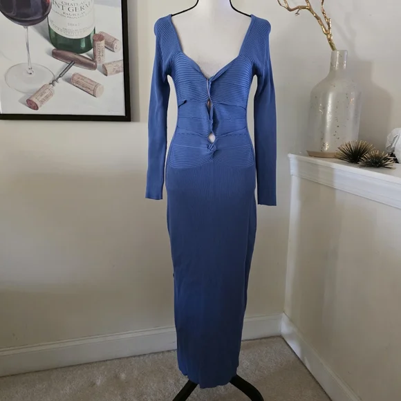 Cult Gaia Melissa Knit Blue Long Sleeve Sweater Dress is available for  purchase on au PAY Market - Imported Goods Online Store Co.Ltd. | au PAY  Market - Online Shopping Site